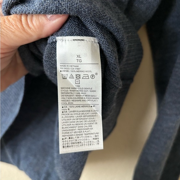 Banana Republic 100%‎ Merino Wool Crewneck Sweater XL - Picture 4 of 6
